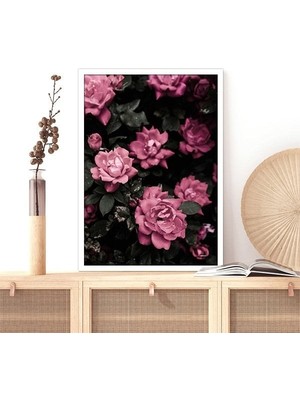 Pembe Şakayık 4 Çerçeve ve Poster - B1178