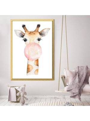 Sakızlı Zürafa 1 Çerçeve ve Poster - HA1061