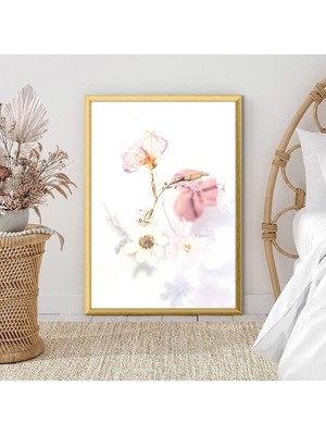 Pembe Bitkiler 4 Çerçeve ve Poster - B1161