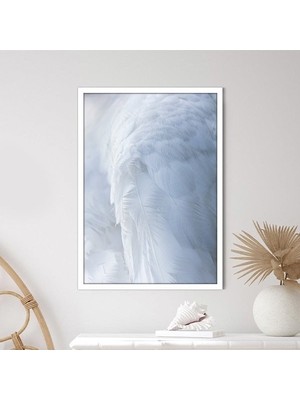 Beyaz Kuş Tüyü 1 Çerçeve ve Poster - H1068