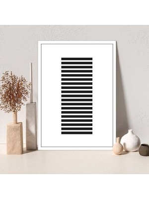 Siyah Çizgisel Blok 1 Çerçeve ve Poster - C1271