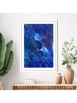 Lacivert & Gold Detaylı 2 Çerçeve ve Poster - SO1108