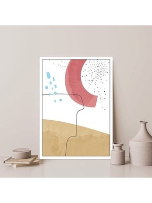 Renkli Geometrik Lekeler 3 Çerçeve ve Poster - C1261