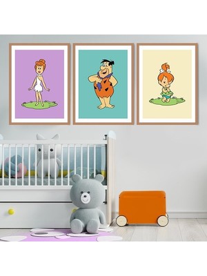 Taş Devri Üçlü Çerçeve ve Poster Seti - HA1010