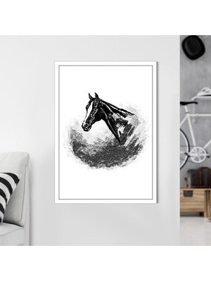 Çizgisel At 1 Çerçeve ve Poster - H1071
