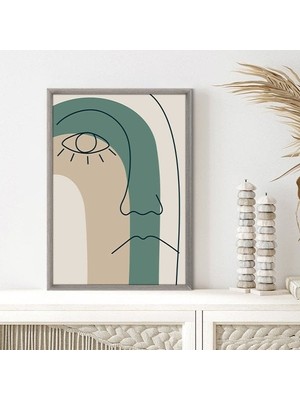 Çizgisel Yüz 8 Çerçeve ve Poster - C1211