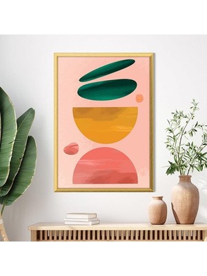 Renkli Geometrik Desenler 9 Çerçeve ve Poster  - IL1071