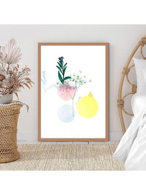 Geometrik Desenli Bitki 3 Çerçeve ve Poster - B1099