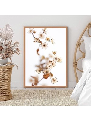 Kahverengi Detaylı Bitki 1 Çerçeve ve Poster - B1083