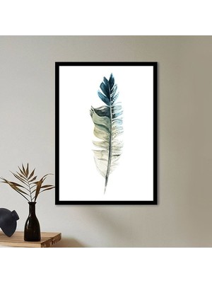 Renkli Kuş Tüyü 7 Çerçeve ve Poster - IL1120