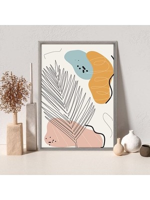 Çizgisel Yapraklar 1 Çerçeve ve Poster - C1232