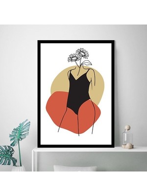 Çiçek ve Kadın 5 Çerçeve ve Poster - MD1041