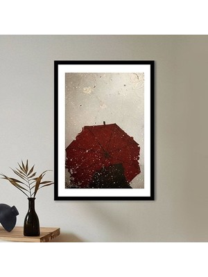 Kırmızı Şemsiye 1 Çerçeve ve Poster - DO1104