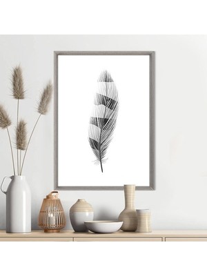 Siyah Kuş Tüyü 2 Çerçeve ve Poster - IL1127
