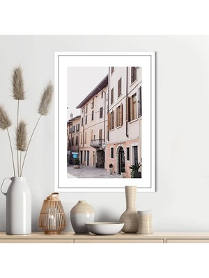 Krem Renkli Binalar 1 Çerçeve ve Poster -  M1027