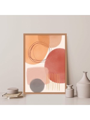 Soft Tonlar Soyut 5 Çerçeve ve Poster - SO1133