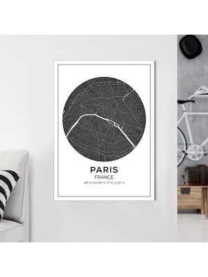 Paris Harita 1 Çerçeve ve Poster - SH1004