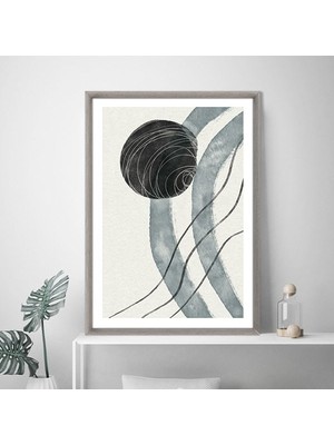 Siyah - Gri Geometrik Desenler 2 Çerçeve ve Poster - SO1080