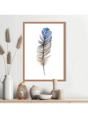 Renkli Kuş Tüyü 8 Çerçeve ve Poster - IL1121