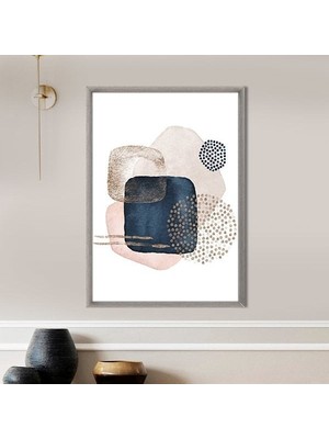 Bronz Işıltılı Geometrik Desenler 3 Çerçeve ve Poster - SO1112