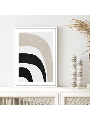 Siyah & Bej Lekeler 1 Çerçeve ve Poster - SO1044
