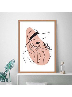 Çiçek ve Kadın 1 Çerçeve ve Poster - MD1033