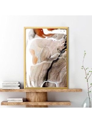 Soyut Kahverengi 2 Çerçeve ve Poster - SO1063