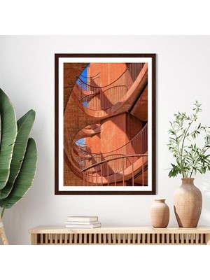 Turuncu Merdivenler 1 Çerçeve ve Poster -  M1059
