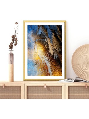 Gold & Mavi Doku 1 Çerçeve ve Poster - G1021