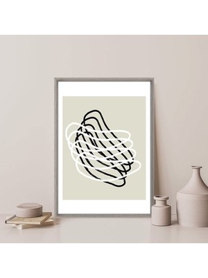 Siyah & Beyaz Çizgisel 1 Çerçeve ve Poster - SO1045