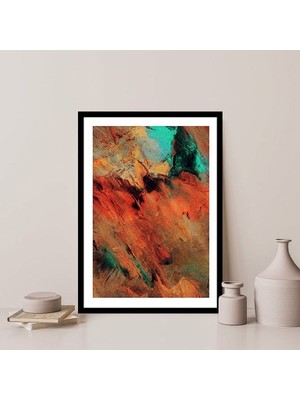 Turuncu ve Yeşilin Uyumu 1 Çerçeve ve Poster - SO1101