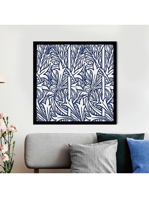Mavi Bitkiler 4 Çerçeve ve Poster - SNT1022