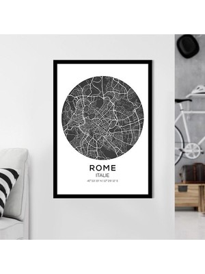Rome Harita 1 Çerçeve ve Poster - SH1005