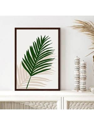 Yeşil & Bej Yapraklar 1 Çerçeve ve Poster - C1230