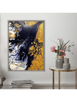 Gold & Mavi Doku 3 Çerçeve ve Poster - G1026