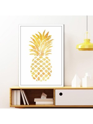 Gold Ananas 3 Çerçeve ve Poster - MT1031