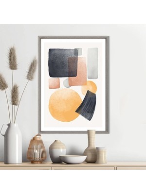 Renkli Geometrik Desenler 4 Çerçeve ve Poster  - IL1066