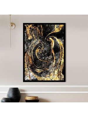 Gold Detaylı Mermer Desen 6 Çerçeve ve Poster - SO1089