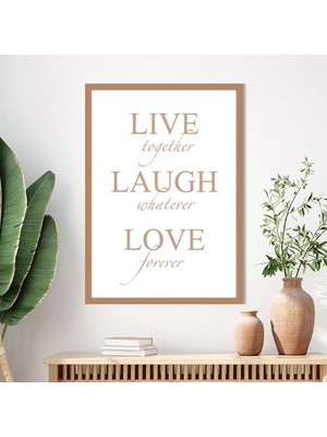 Live & Laugh & Love 2 Çerçeve ve Poster - TP1008