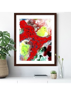 Bordo Yağlı Boya 3 Çerçeve ve Poster - SO1036