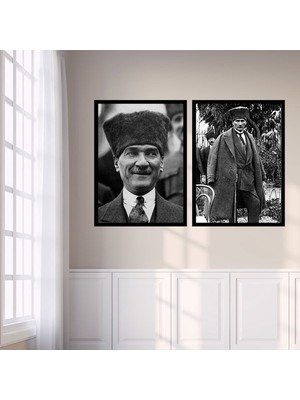 Atatürk 1 Ikili Çerçeve ve Poster Seti - ATA1001