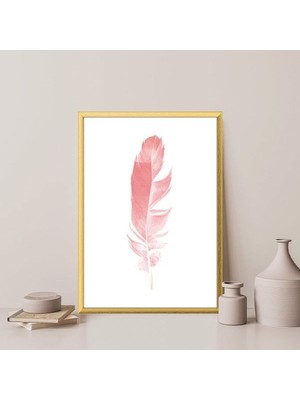 Pembe Kuş Tüyü 6 Çerçeve ve Poster - IL1118