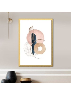 Bronz Işıltılı Geometrik Desenler 2 Çerçeve ve Poster - SO1111