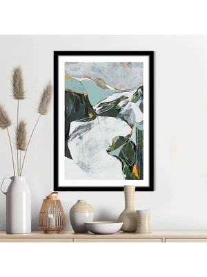 Yeşil Dağ Detaylı 2 Çerçeve ve Poster - SO1100