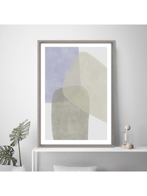 Soluk Tonlar Soyut 6 Çerçeve ve Poster - SO1145