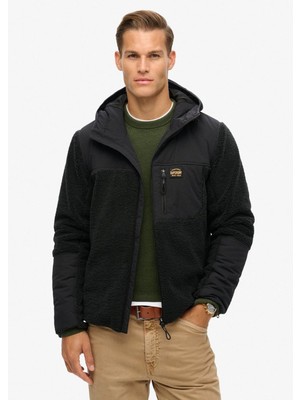 Superdry Siyah Erkek Mont M5011979AAVB_HOOD Expedıtıon Borg H