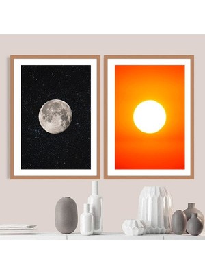 Gece & Gündüz Ikili Çerçeve ve Poster Seti - DO1017