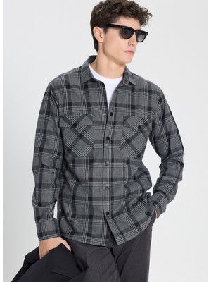 Altınyıldız Classics Comfort Fit Klasik Yaka Antrasit Erkek Gömlek ACE202510067_GÖMLEK Cen Dy