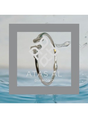 925 Gümüş Tif Model Taşlı Ayarlanabilir Bileklik