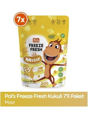 Pol's Kukuli Freeze Fresh Mısır 25 g x 7 Adet